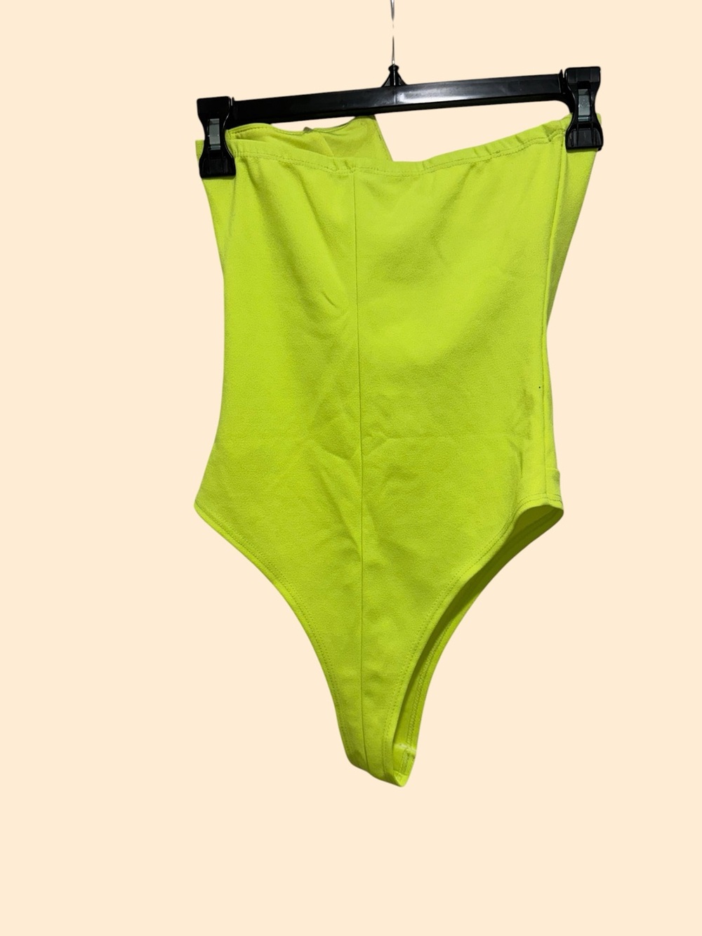 Neon Lime Strapless Body suit Size XS